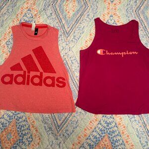 WORKOUT TANK TOPS CHAMPION AND ADIDAS BUNDLE